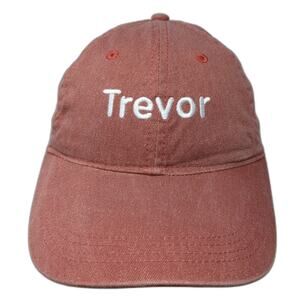 Trevor Slideback Hat Red One Size Adjustable Embroidered Authentic Pigment